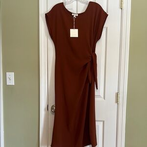Elegant Sienna Copper colored Midi Dress